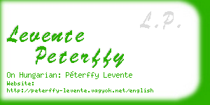 levente peterffy business card